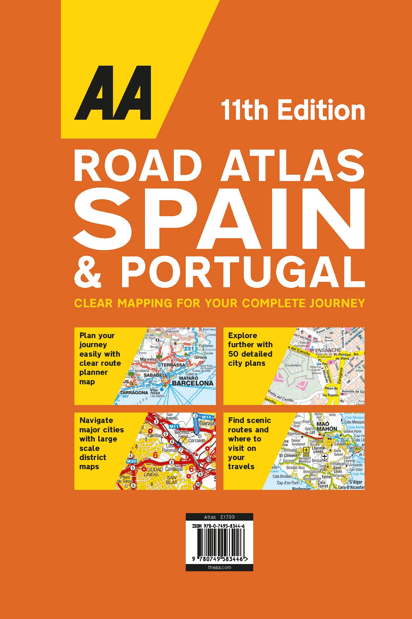 AA Road Atlas Spain & Portugal (AA European Road Atlases)
