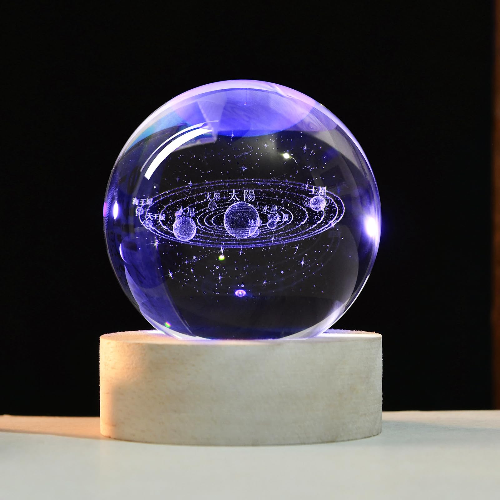 ⭐️希少⭐️クリスタルドームライト（LED）⭐紫水晶️ イケショップ / JTT 3Dクリスタルボールライト CRYBALLシリーズ