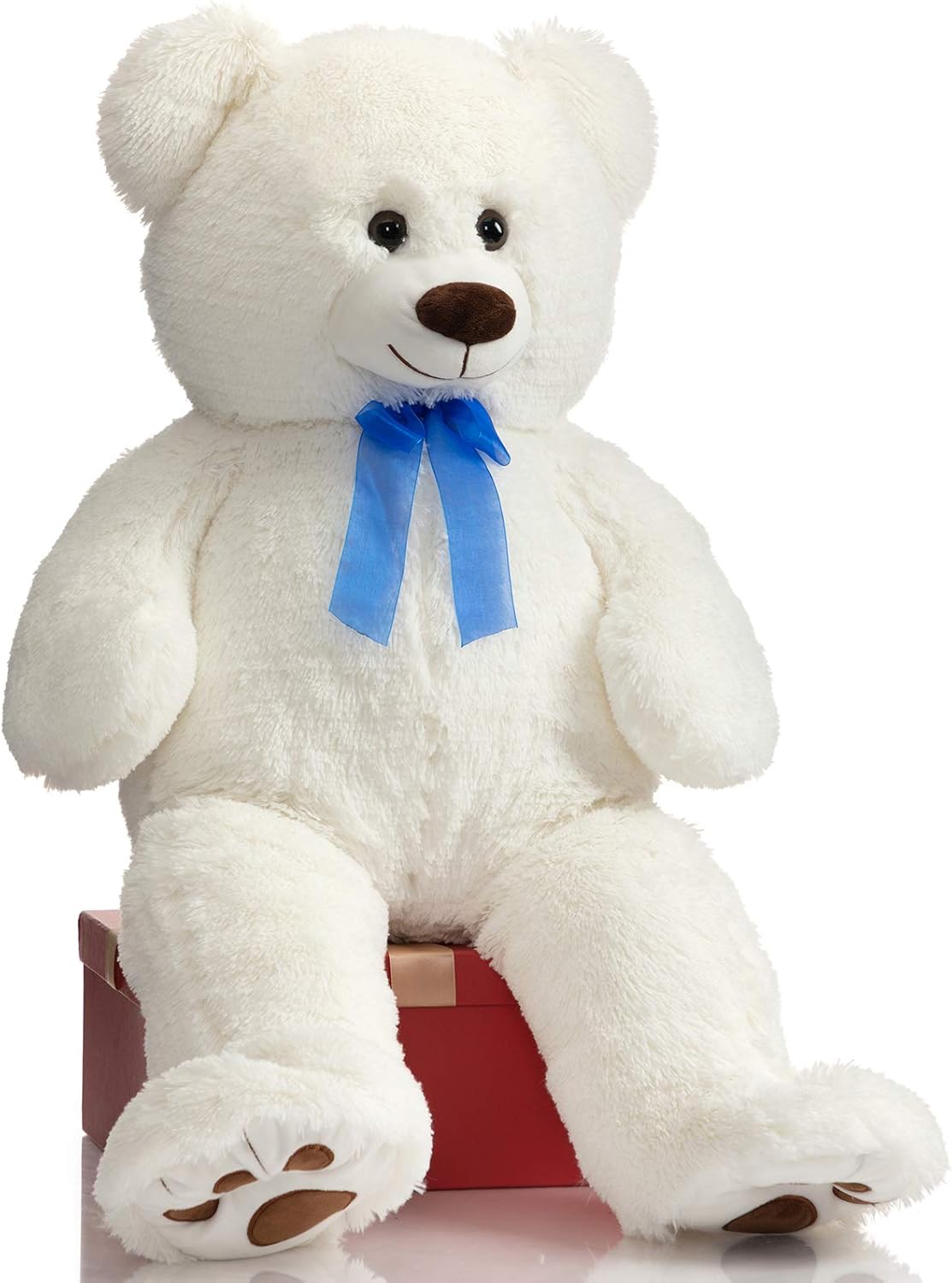 HollyHOME Teddy Bear Stuffed Animal Plush Giant Teddy Bears with Footprints Big Bear 36 inch White - Image 7