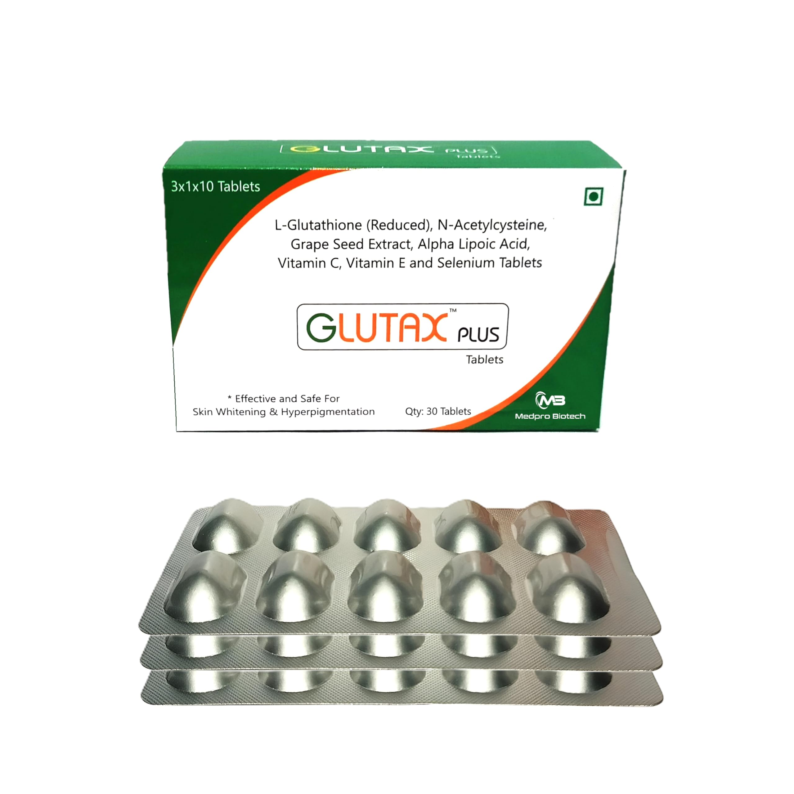 Glutax Plus Glutathione Tablets with N-Acetyl Cysteine (NAC) & Vitamin C |  Antioxidant Supplement for Skin Glow & Radiance Support | Daily Wellness &  Cellular Protection | 30 Tablets : Amazon.in: Health