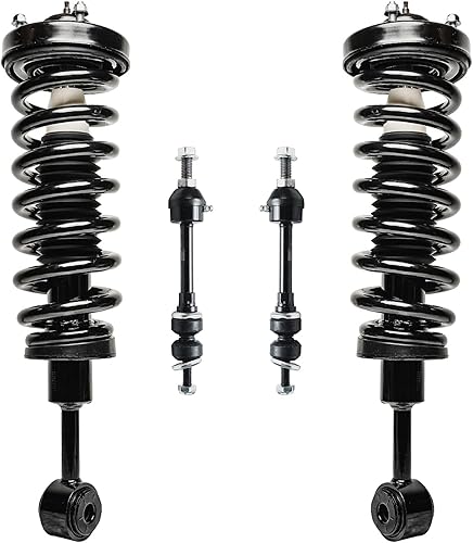 Miniatura 63 de Detroit Axle - Kit de 4 puntales delanteros para Dodge calibre 09-12, 2 puntales y muelles helicoidales 2 estabilizadores barra estabilizadora 2009