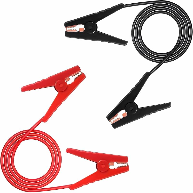 Cabo auxiliar de bateria FUAUJUE com garras jacaré, 10 AWG, 12 V, 1,8 m – Par