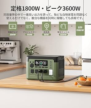 Amazon.co.jp: EENOUR ポータブル電源 P1000PLUS 大容量 1024Wh