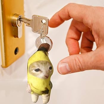 バナナカレー　キーホルダー Amazon.co.jp: [Strmolt] バナナキーホルダー、かわいいバナナ