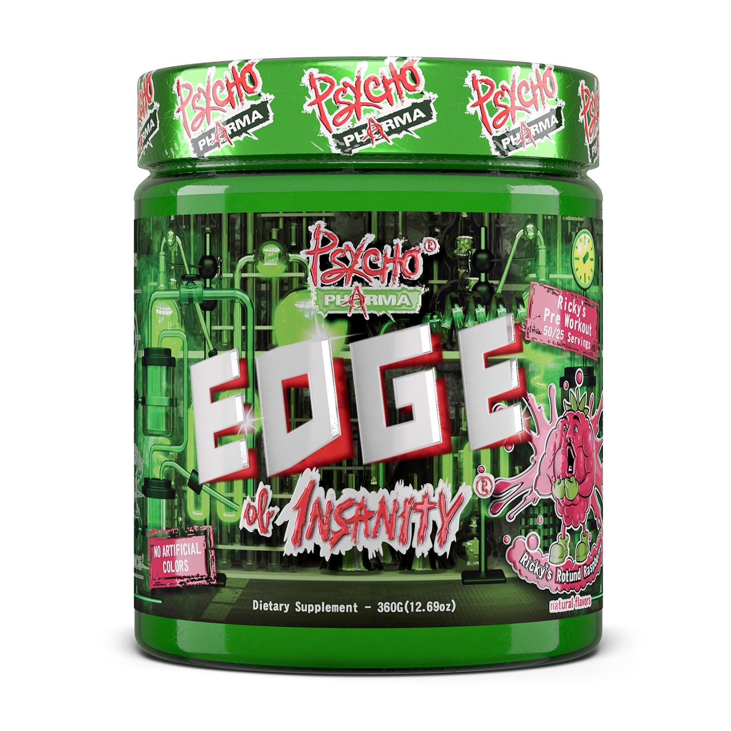 Psycho Pharma Edge of Insanity High-Stim Pre-Workout Powder – Intense Energy, Focus, Strength and Muscle Pumps – Advanced Pre Workout Supplement (Black Ice) — Amazon image 15