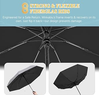 UPF 50+ UV Umbrellas for Sun Protection 41 Inch,Large Automatic Umbrellas for Rain Windproof, Compact Folding UV Blocking for Beach, Golf, Hiking & Daily Use