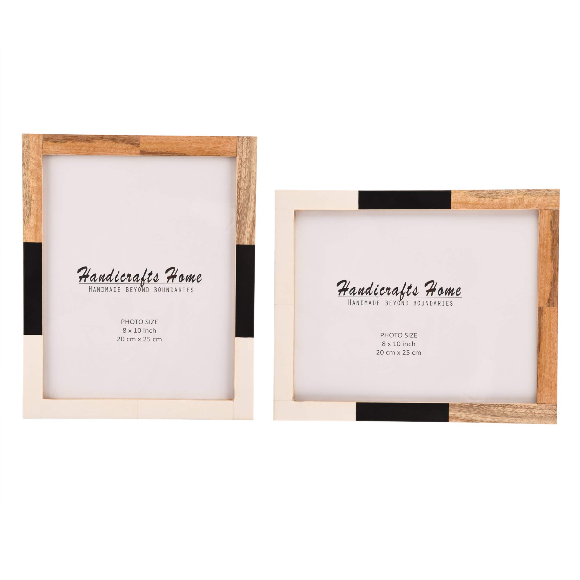 Handicrafts Home 8x10 Picture Frames Pack of 2 – Mondrian Collection Handcrafted Photo Frames, Perfect for Wall & Tabletop Display, Ideal Home Decor Gift
