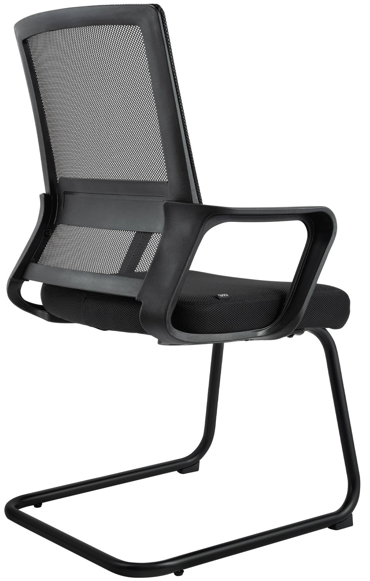 CLP Sedia Cantilever con braccioli Hanka, sedia da conferenza moderna con rivestimento in tessuto e schienale in mesh, telaio in metallo Colore:nero