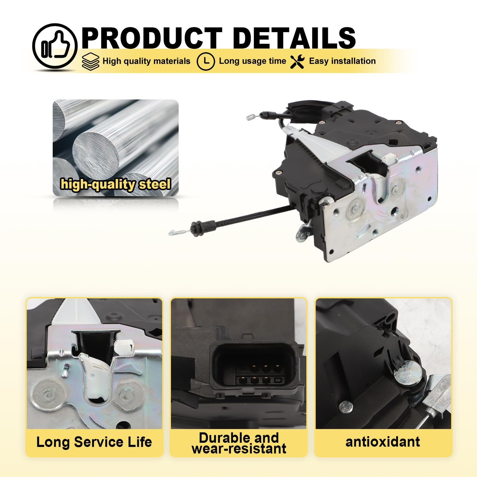 Serrure Électrique Porte Avant Droite Compatible Avec Jumper Boxer Ducato 2006-2024 Équivalent À 1393819080, 9136Z5, Verrou Portière