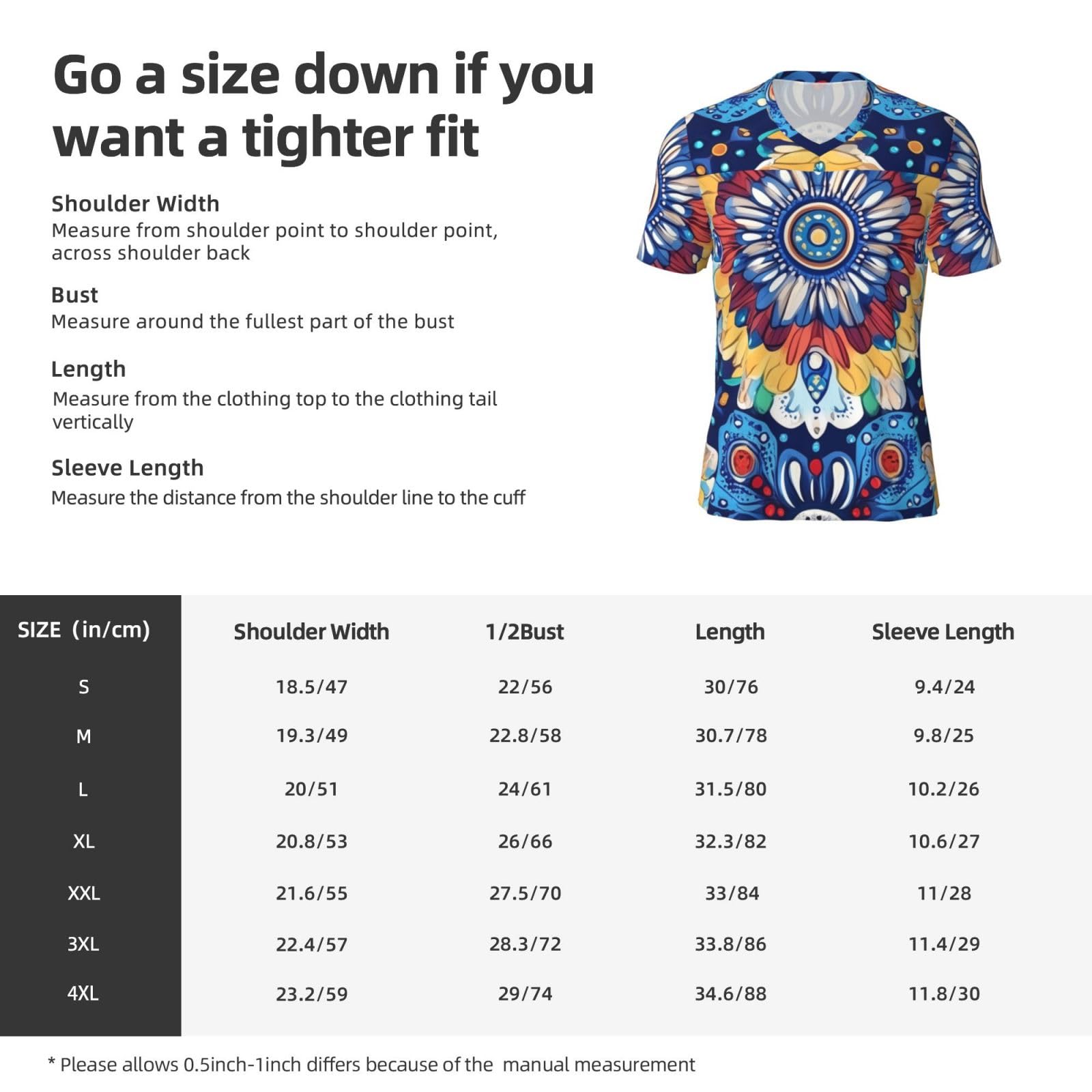 Stylish Athletic Sports Jersey Colorful-Mandala-Texture Men's Rugby Jersey Small