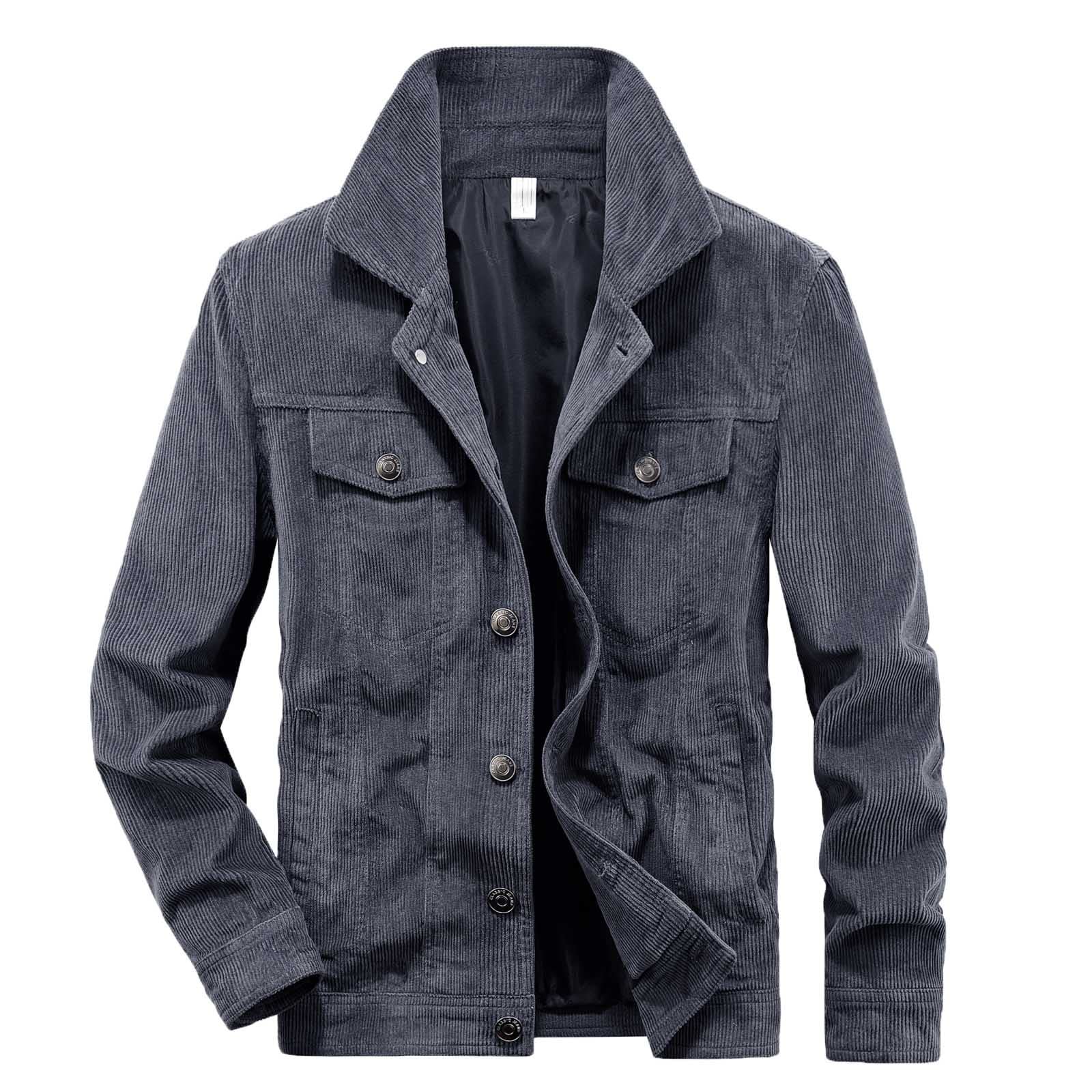 Générique Veste De Travail Rétro Homme Blouson Décontracté, Confortable, Multi Poches, pour Le Travail en Plein Air, pour La Vie Quotidienne, Sweat-Shirts Couleur Unie
