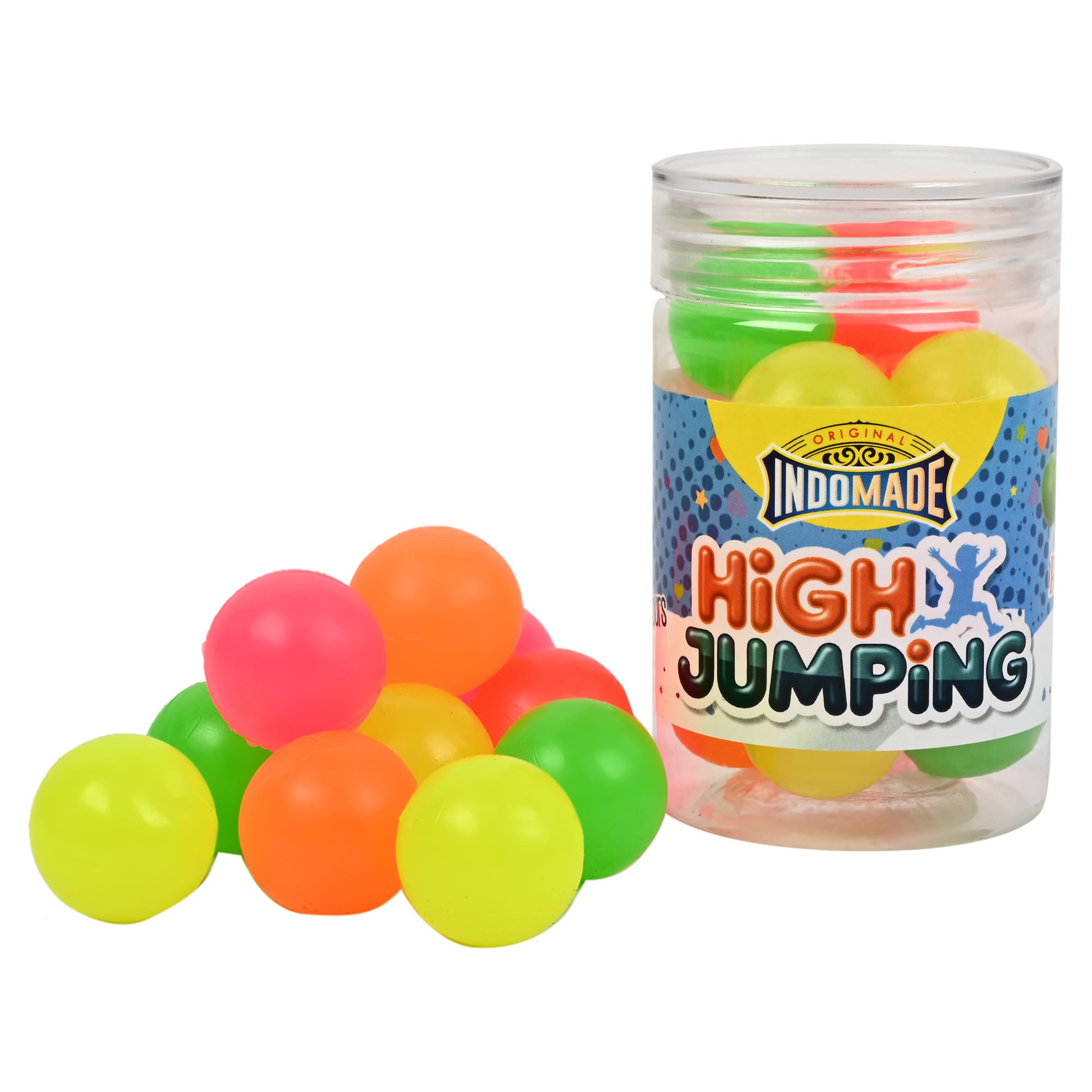 Ultra High Bouncing Crazy Ball - Durable Rubber Jumping Ball for Kids & Adults - Perfect Birthday Return Gift, Stress Relief & Active Play (12 Multicolors Balls)-image-15