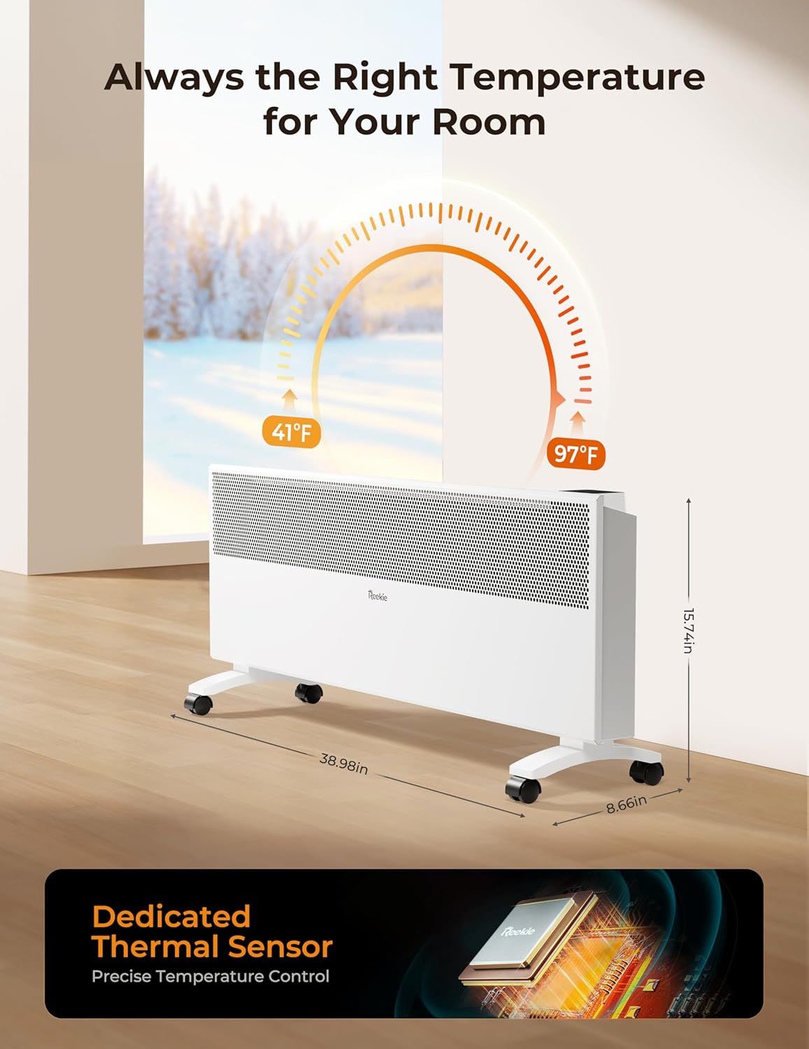 Reekie Convection Panel Space Heater for Indoor Use, Taiwan Ubuy