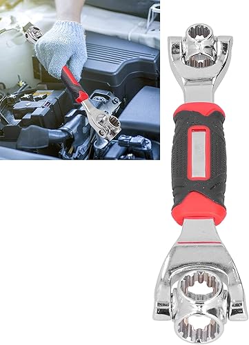 Miniatura 7 de TOPINCN Llave de enchufe 48 en 1, herramienta multiusos para reparación de máquinas, llave de coche, 12 dientes de 360 grados para set de accesorios