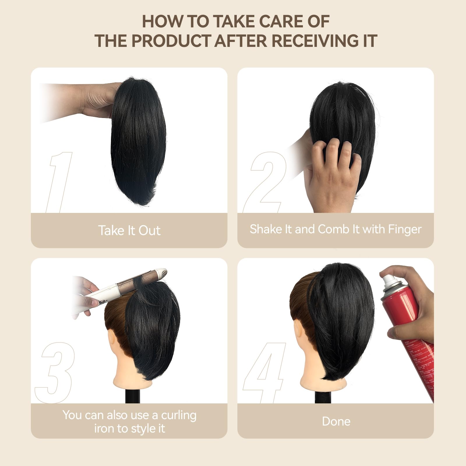 Amazon.com : 10 Inch Short Ponytail Extension - Clip in  display picture 1