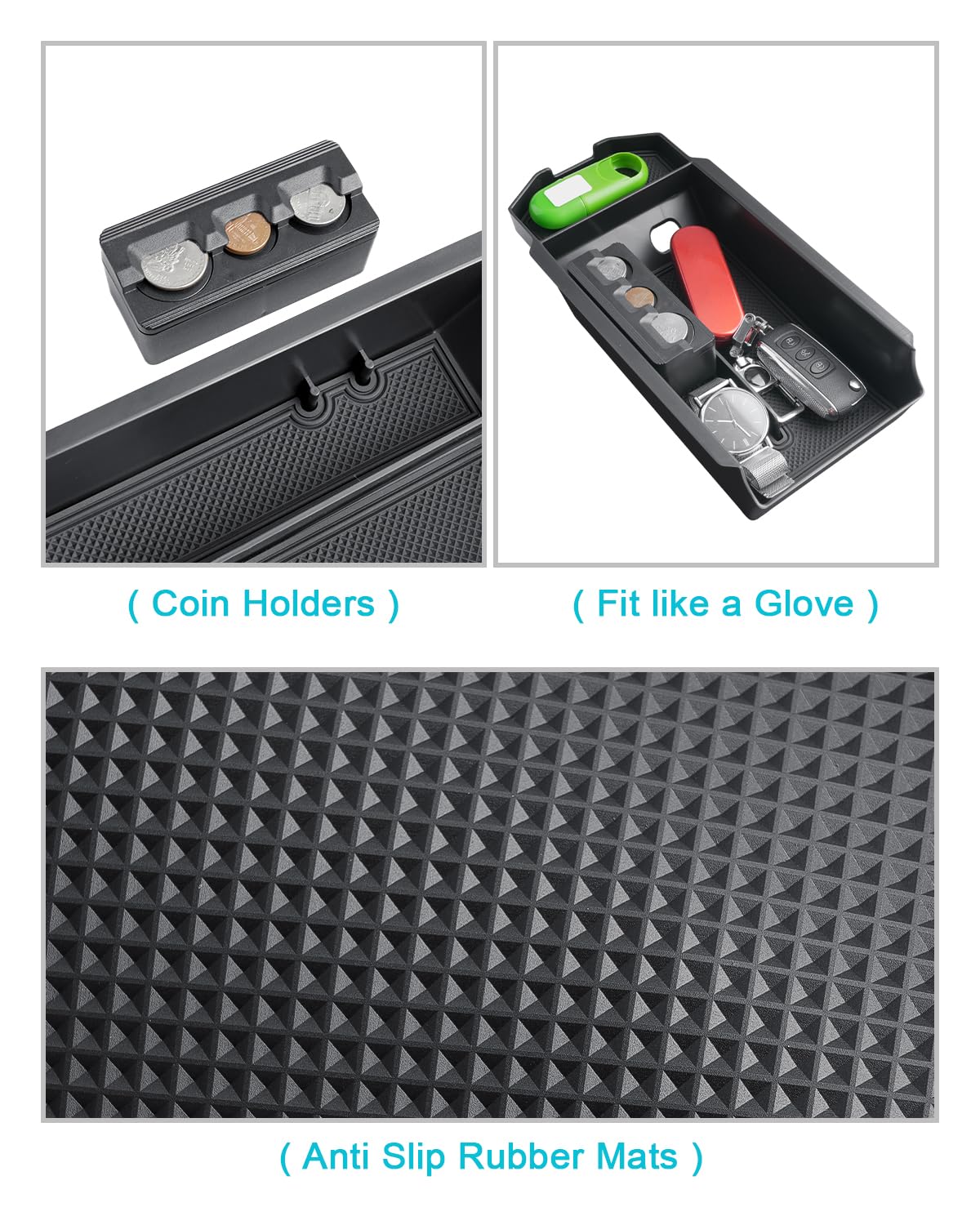 CDEFG Compatible avec Toyota C-HR CHR Hybrid 2024 2025 Console centrale Boîte à gants Accoudoir Boîte de rangement Auto Center Console Organisateur Plateau CHR 2024 Accessoires