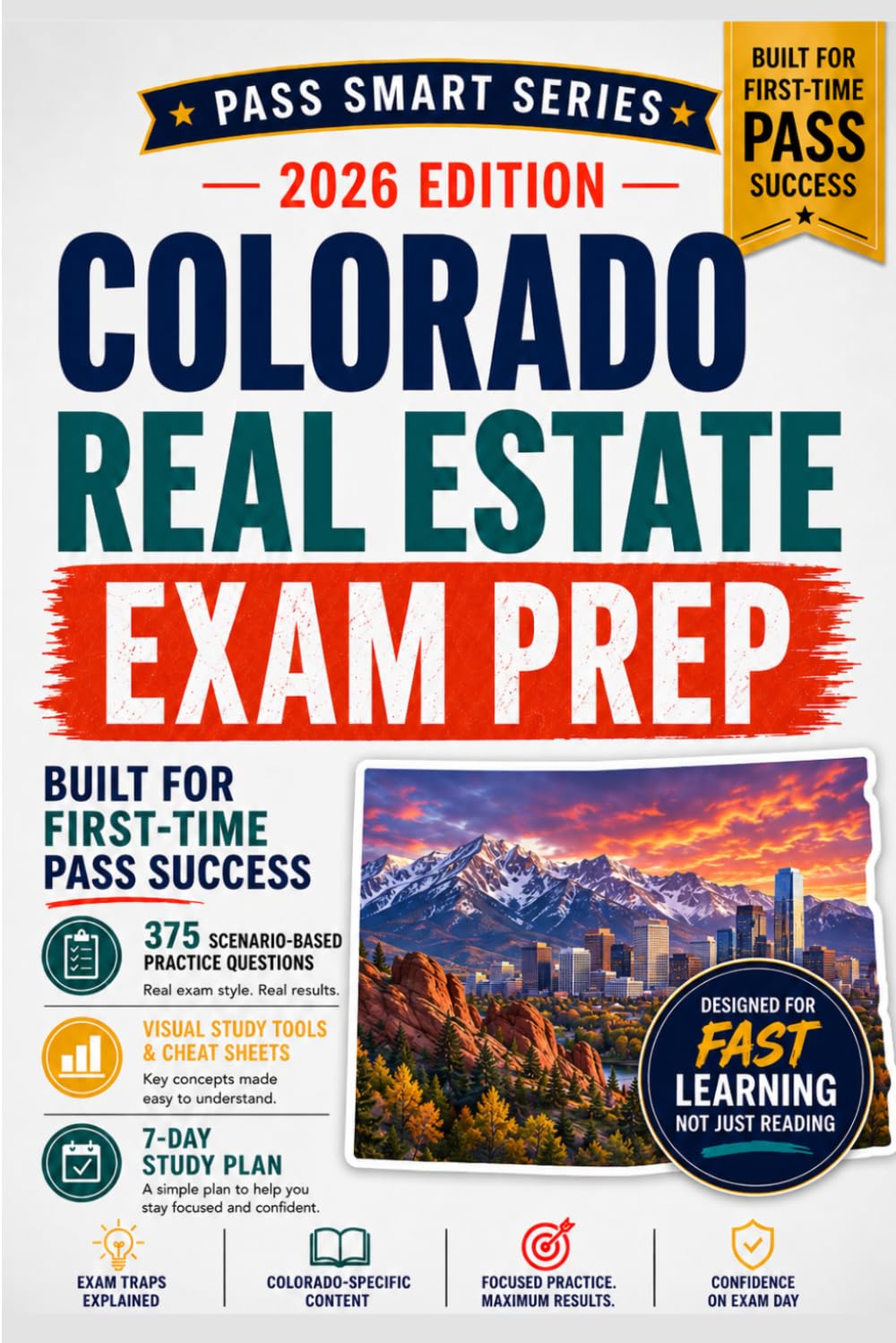 Colorado Real Estate Exam Prep 2026-2027: 375 Practice Questions for the PSI Broker Exam: Colorado Law, National Review, Associate Broker, Independent Broker & Employing Broker (Pass Smart Series)