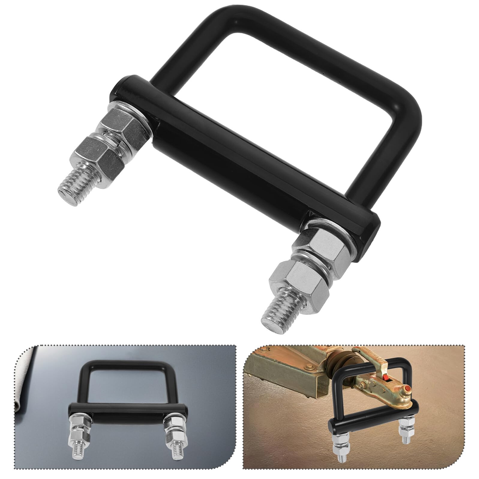 Grillete de Remolque de Negro para Coche SUV Remolques Furgonetas Caravanas Portabicicletas y Accesorios Exteriores de Transporte