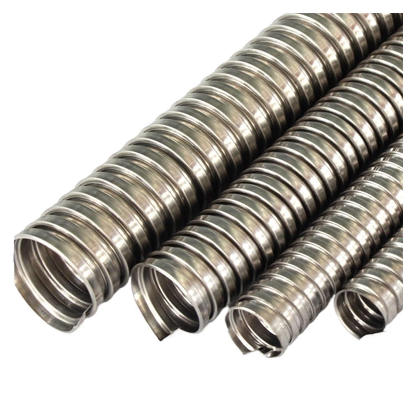 Manguera flexible de acero inoxidable con rosca metálica de 1 metro y 4-100 mm de diámetro interior, protección de manguito blando, accesorios de repuesto(Inner diameter 51mm)