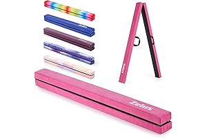 ZELUS 8' Professional Grade Foldable Gymnastics Balance Beam for Floor Exercises