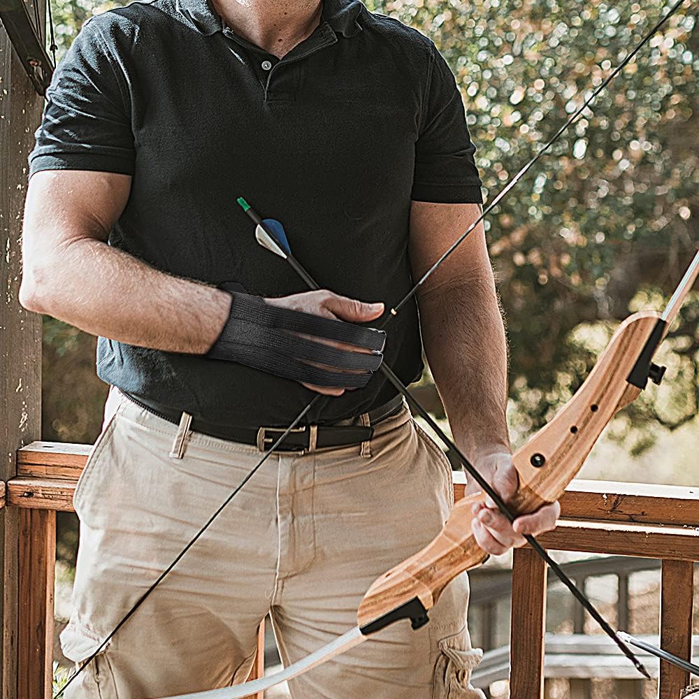 Leather Archery Glove Finger Tab Accessories with Three Fingers Design for Shooting Practice Gear, Fits for Hunting Recurve Bow, Finger Protect Guard for Men Women & Youth (Gray) : Sports & Outdoors