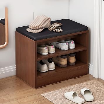 Shoe Changing Stool for Home Use 161217inch, Soft Bag Shoe Rack with Cushion at The Door, Multi-Functional Home Simple Shoe Stool
