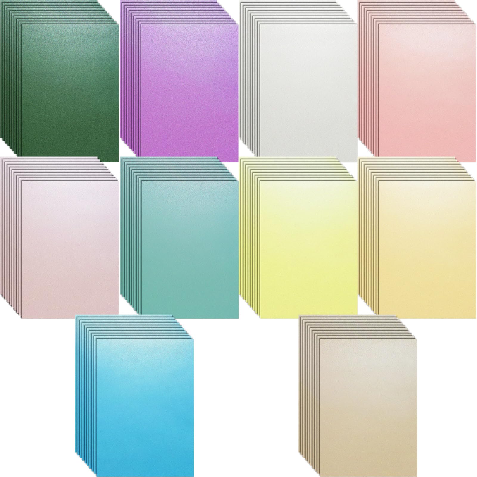 Amazon.com : Yeaqee 100 Sheets Shimmer Cardstock Metallic Cardstock ...