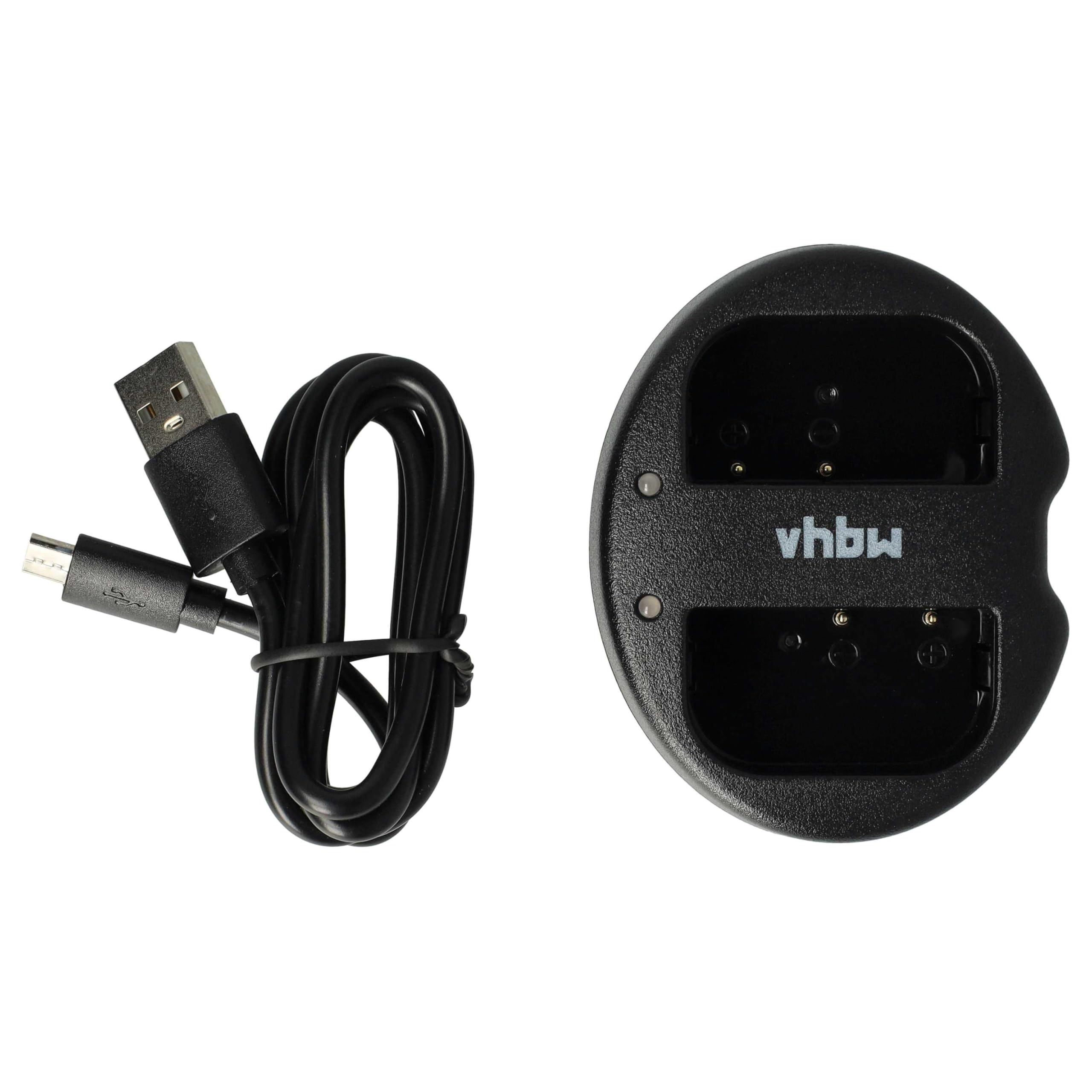 vhbw caricatore compatibile con Panasonic Lumix DC-GX800, DC-GX800K camera - Stazione di carica + cavo auto + spia di carica, 8,4 V