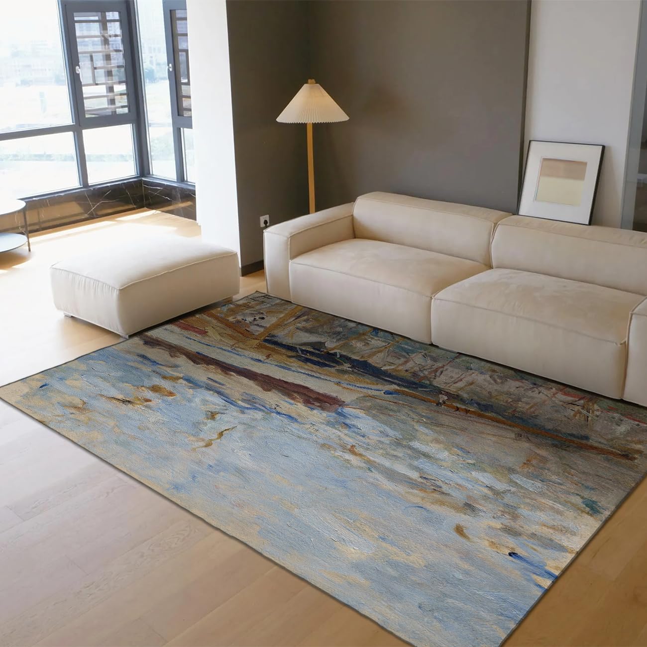 Tapis lavable en machine 120x180cm léger et antidérapant pour salon