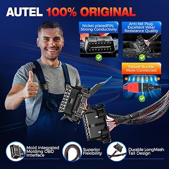 Autel Original OBD2 16 Pin OBDII Y Splitter Extension Adapter Cable