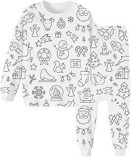 Conjunto de Pantalone Infantil Creativo con Diseños para Colorear a Mano Ideal para Juego y Descanso Cómodo en el para Niños y Niñas