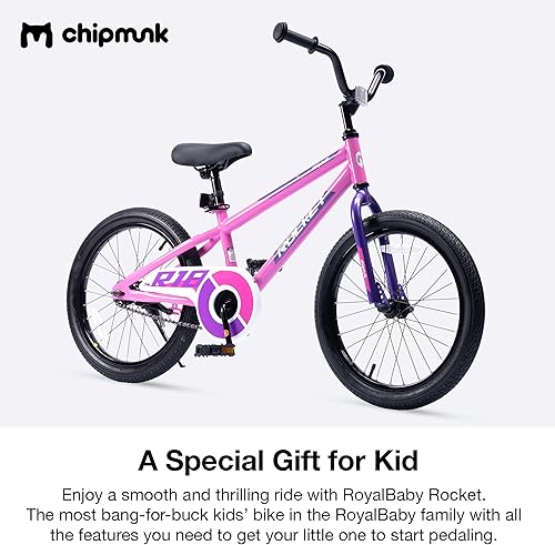 Miniatura 46 de Chipmunk Kids Bike 12 14 16 18 Inch Bicycle with Training Wheels Beginners Boys Girls Ages 3-10 Years Multiple Colors Rosa