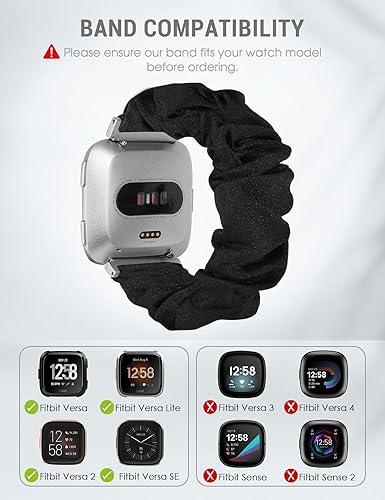 Miniatura 58 de TOYOUTHS - Bandas elásticas para Fitbit Versa/Versa 2/Versa Lite, edición especial para mujeres, niñas, elásticas, de tela, estampadas, de repuesto