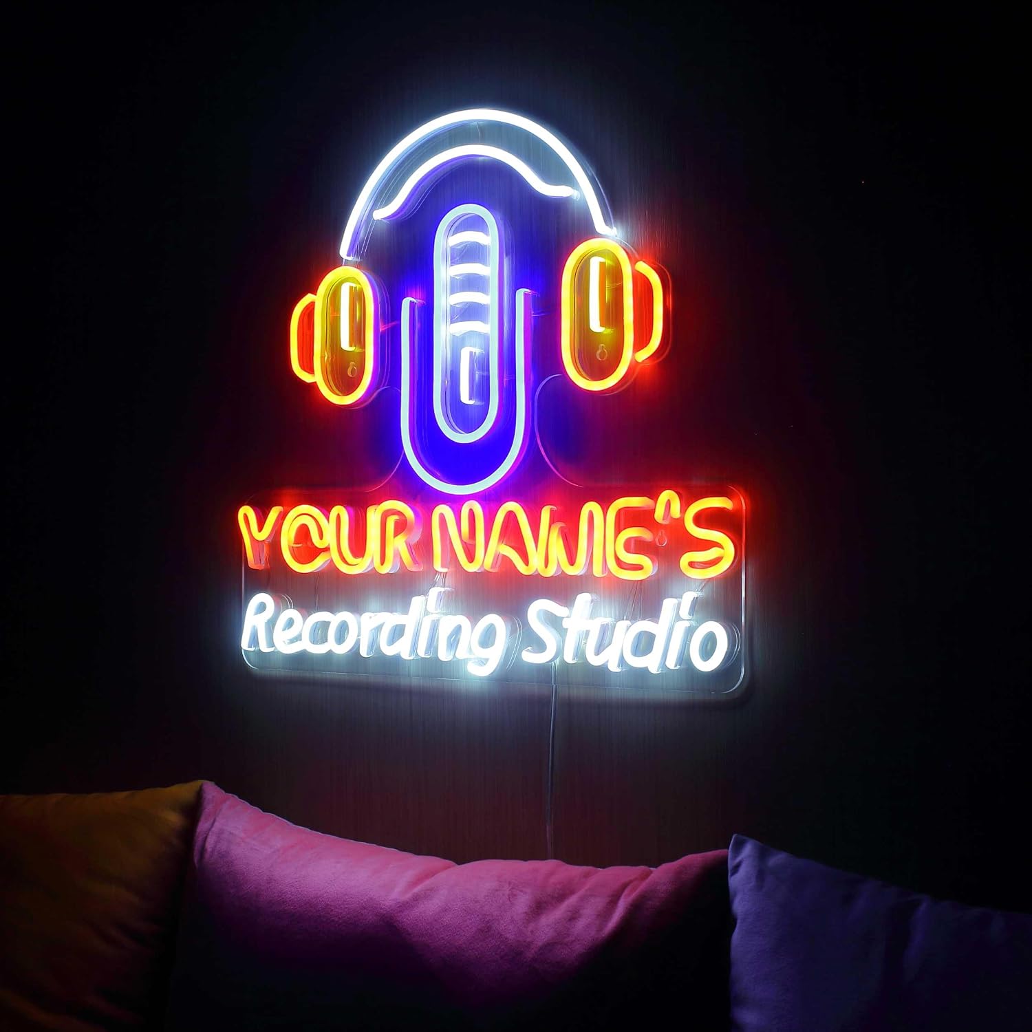 ADVPRO Recording Studio On Air Personalized Ultra-Bright LED Neon Sign - Multi-Color 5 - st16s55-fn-q0013-tm-m5