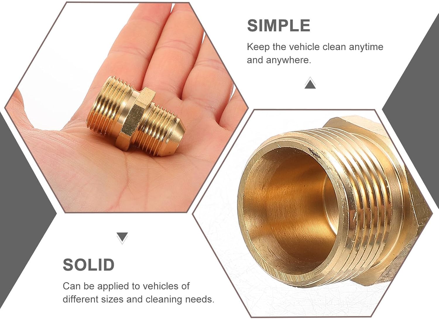 Car Washing Sprayer Adapter to Threaded Hose Nozzle Converter for Garden Watering and Wall Cleaning Washer Fitting for Pressure Washer and Outdoor Use