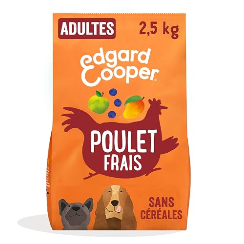Edgard & Cooper Croquetas para Perros (Pollo Fresco, 2,5 kg) sin Cereales, Carne Fresca y proteínas de Calidad