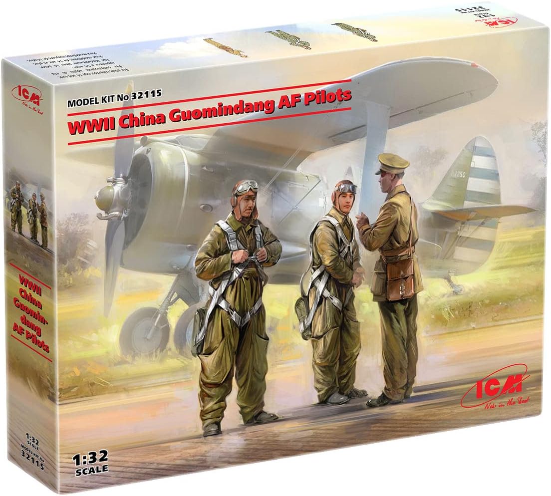 ICM 32115 - Plastic Aircrapt Crew Model Kit WWII China Guomindang AF Pilots - Scale 1:32
