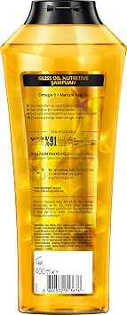 Gliss Oil Nutritive Omega 9 ve Marula Yağı içeren Besleyici Şampuan 400 ml Yıpranmış Saçlar