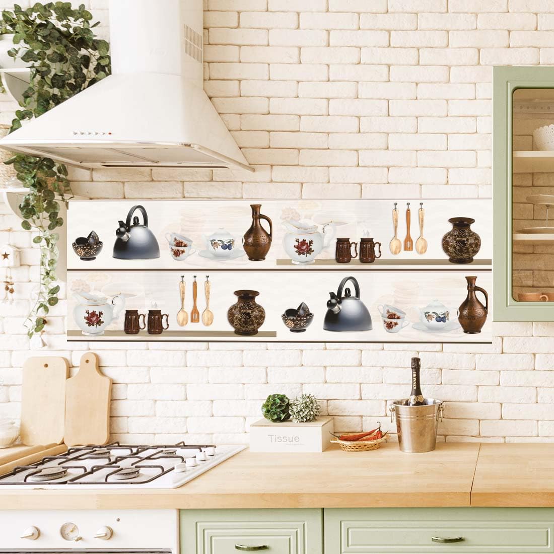 WallDaddy Wallpaper for Kitchen Wall Oil Proof Wallpaper Tile Stickers for Kitchen Wall (Size-60x40Cm) Vinyl Wallpaper for Wall Short Wallpaper Stickers Tea Maker Wall Paper for Kitchen (B0DDQ5KFPK) Amazon Price History, Amazon Price Tracker