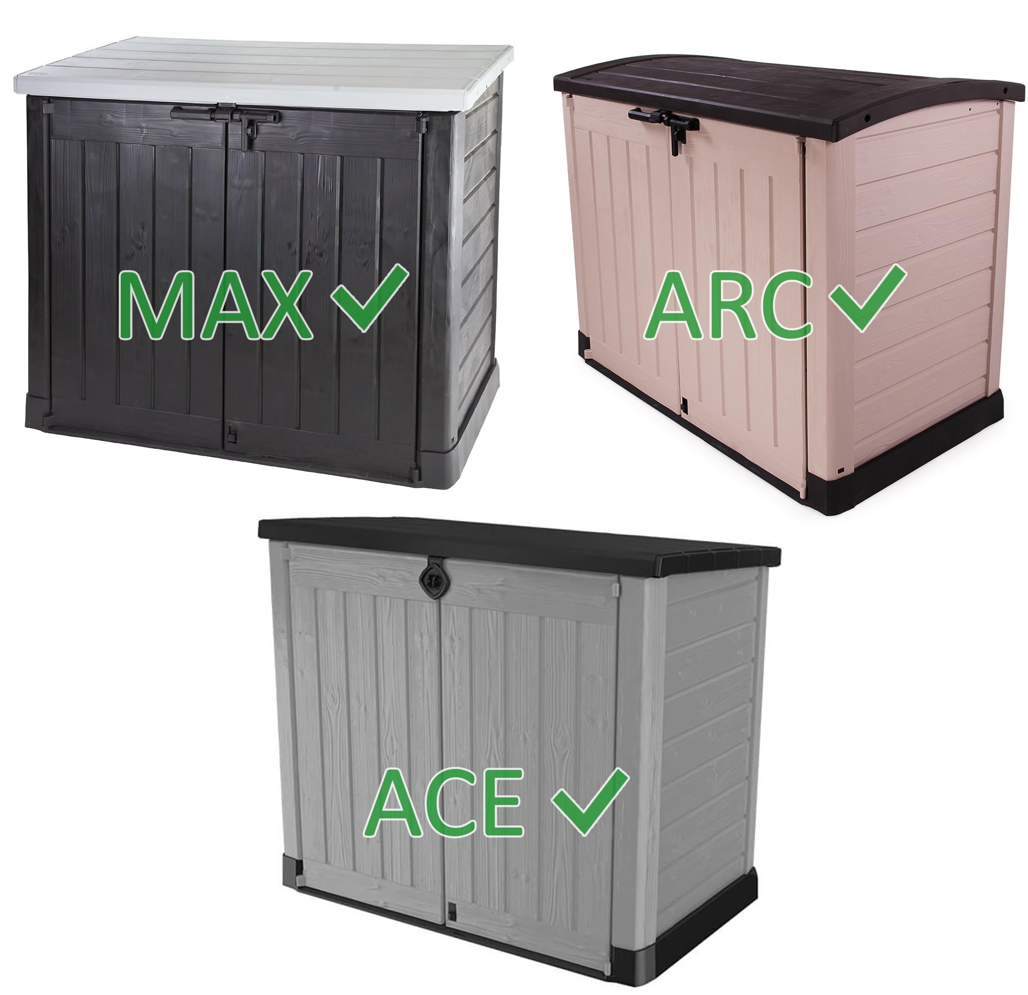 Ondis24 2x Gasdruckheber für Mülltonnenbox Keter Max, Arc, Ace, Elite Store & Premier XL Ersatzteil WLPS Gasdruckfeder 140N - Doppelpack 2er Set