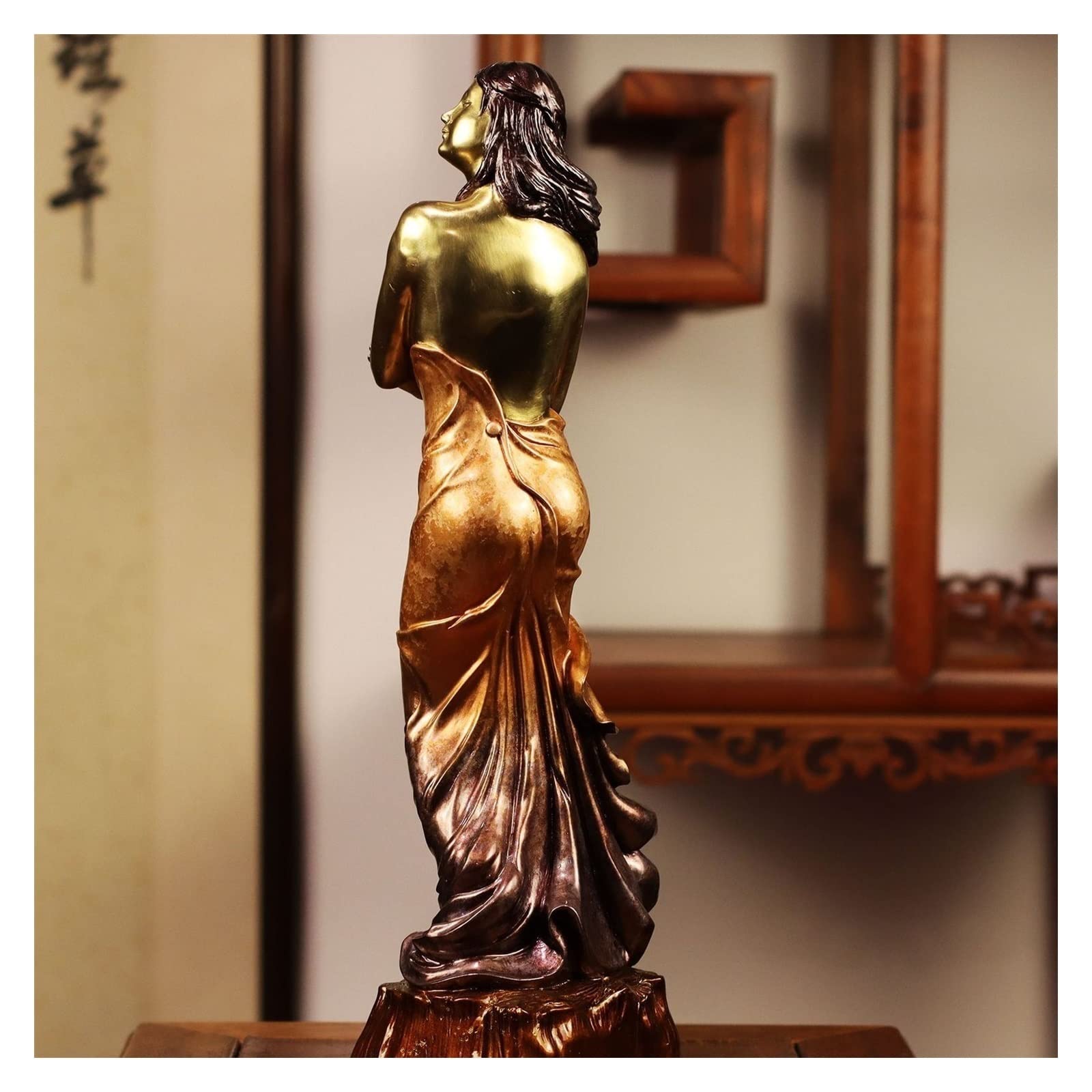 Dekoracje na biurko Urocze piękno Ornament kobieta statua z brązu strona główna salon studium ozdobne ozdoby rzeźba z brązu rzemiosło Akcesoria do biurka domowego