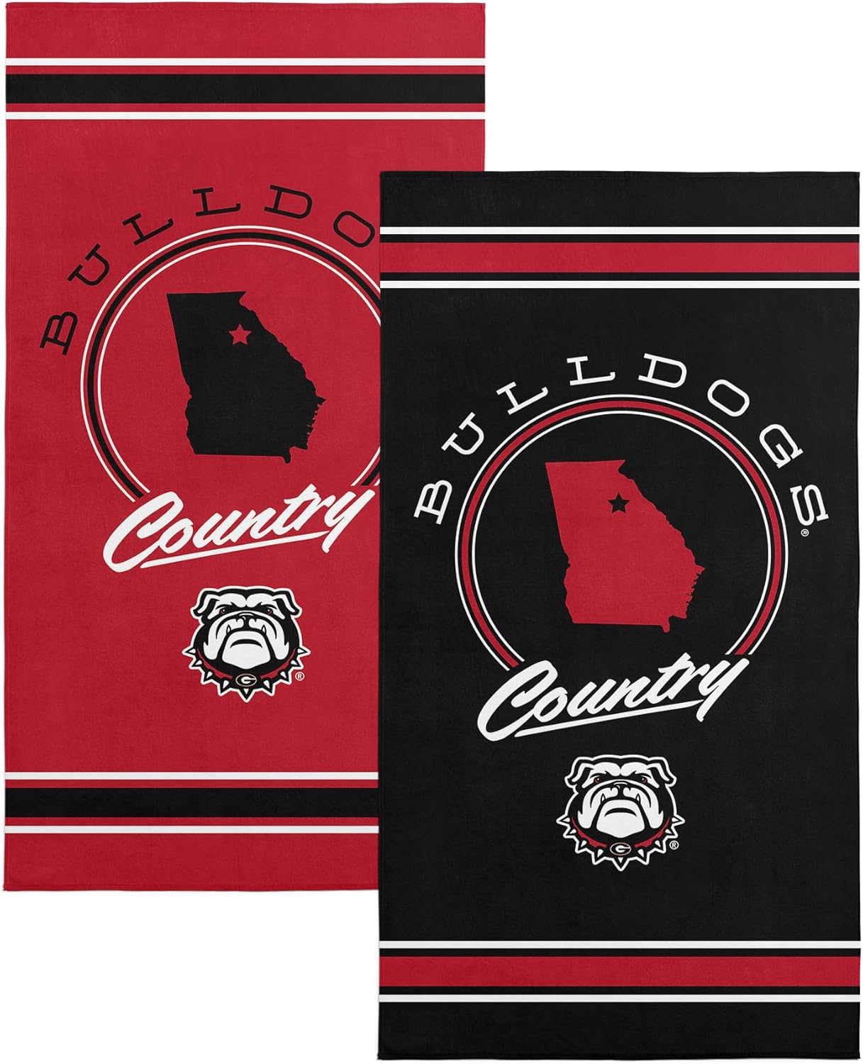 Northwest Georgia Bulldogs NCAA Homebreak Beach Towel 2 Pack 30 x 60 Inches