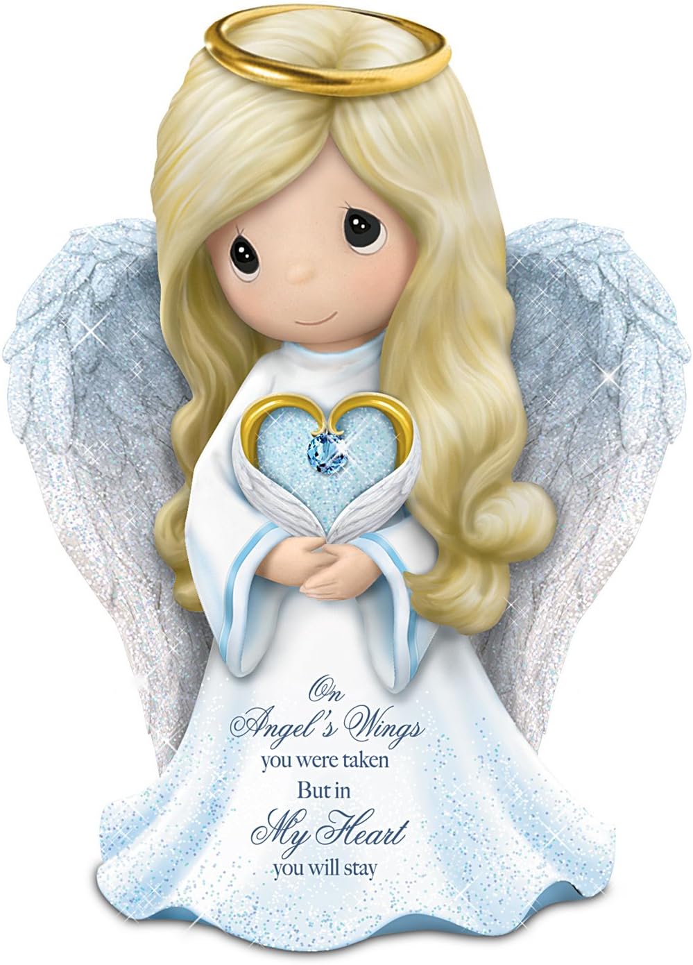 The Hamilton CollectionPrecious Moments Memories of Love Guardian Angel Swarovski Crystal Figurine