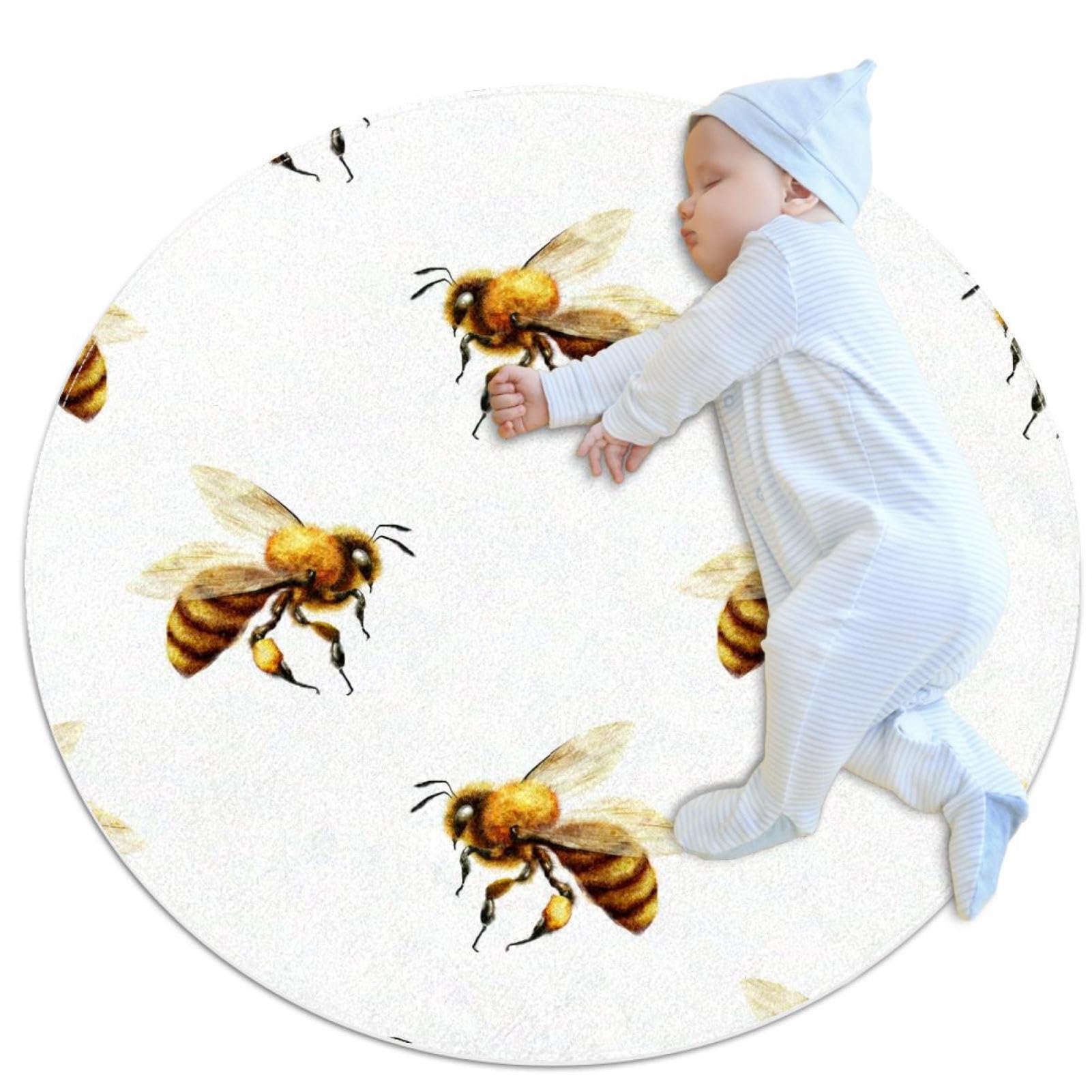 Tapis salle de bain antidérapant abeilles volantes pour chambre enfant et canapé