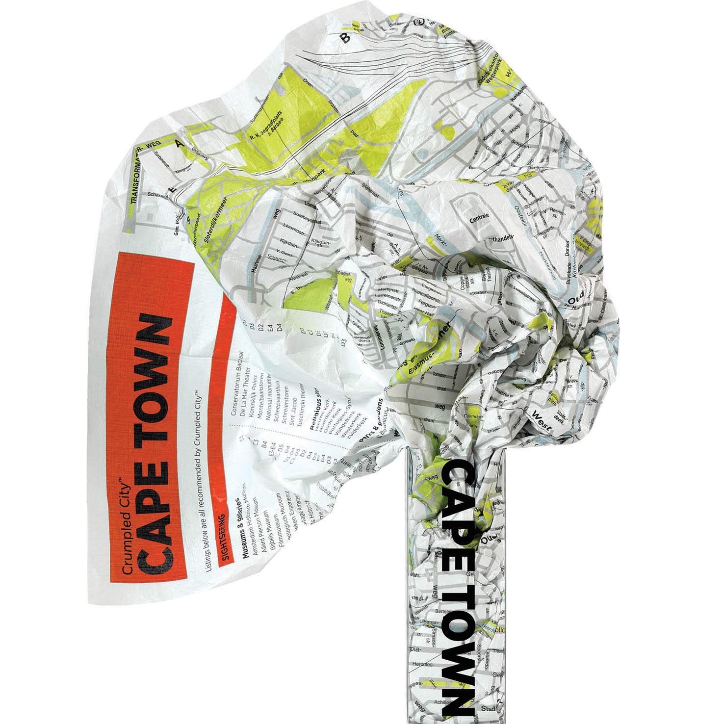 Palomar Ccmt-Cape Town Crumpled City Map, Cape Town