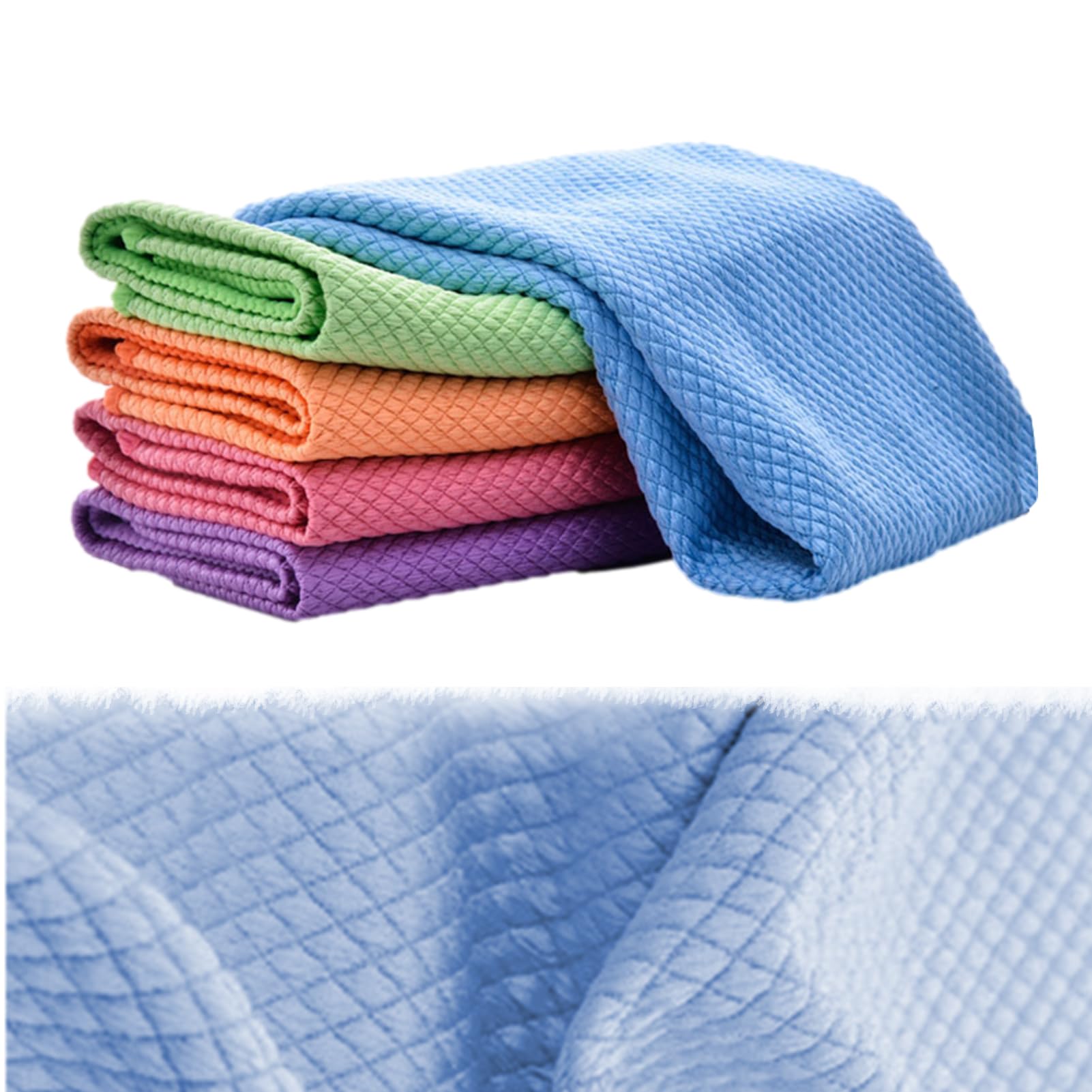 Inlaw Glass Wipes, Glass Cleaning Cloth - Reusable, Streak- Car Stainless Steel Shiny Cloths For Mirrors, , Cupboards, Taps