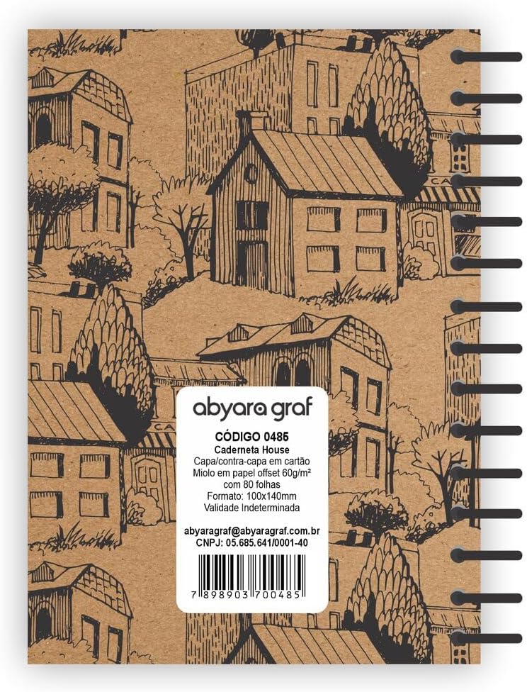 Caderneta A6 flexível Kraft House com 80 folhas pautadas cod. 0485- abyaragraf