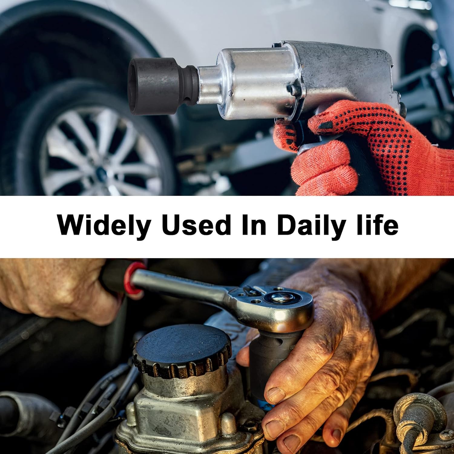 JETECH 29mm Standard Impact Socket, 1/2" Drive Shallow Socket, Cr-Mo Steel, 6-Point, for Automotive Repair & Impact Wrenches