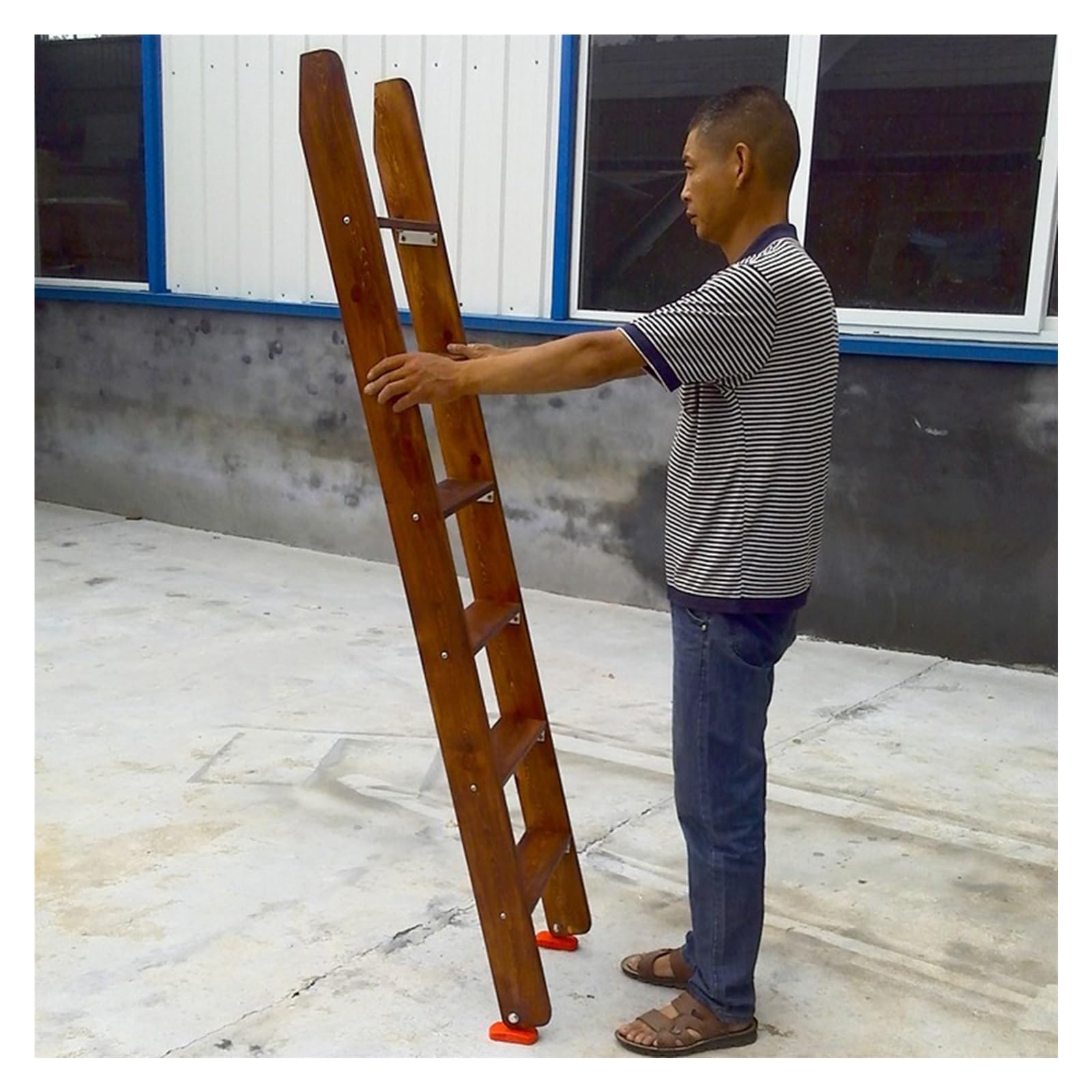 Escalera de madera resistente para litera: la solución definitiva para subir seguro