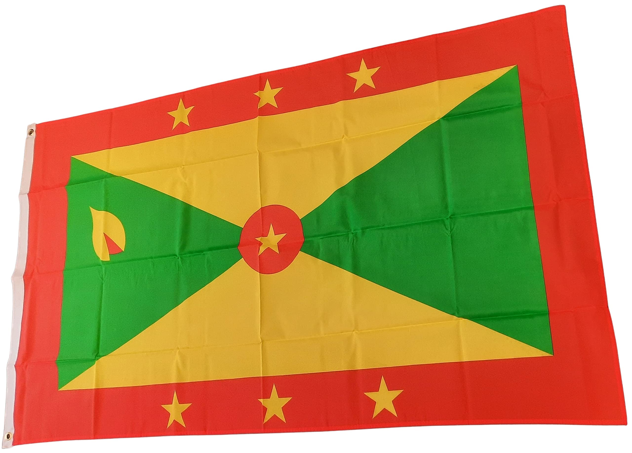 NWFlags Grenada Flag 5ft x 3ft 75d Premium Polyester Suitable For Flagpoles, Multicolor